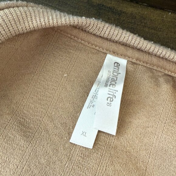 Embrace Life Athleisure Women's Long Sleeve Sweater, Tan, XL - Picture 5 of 7